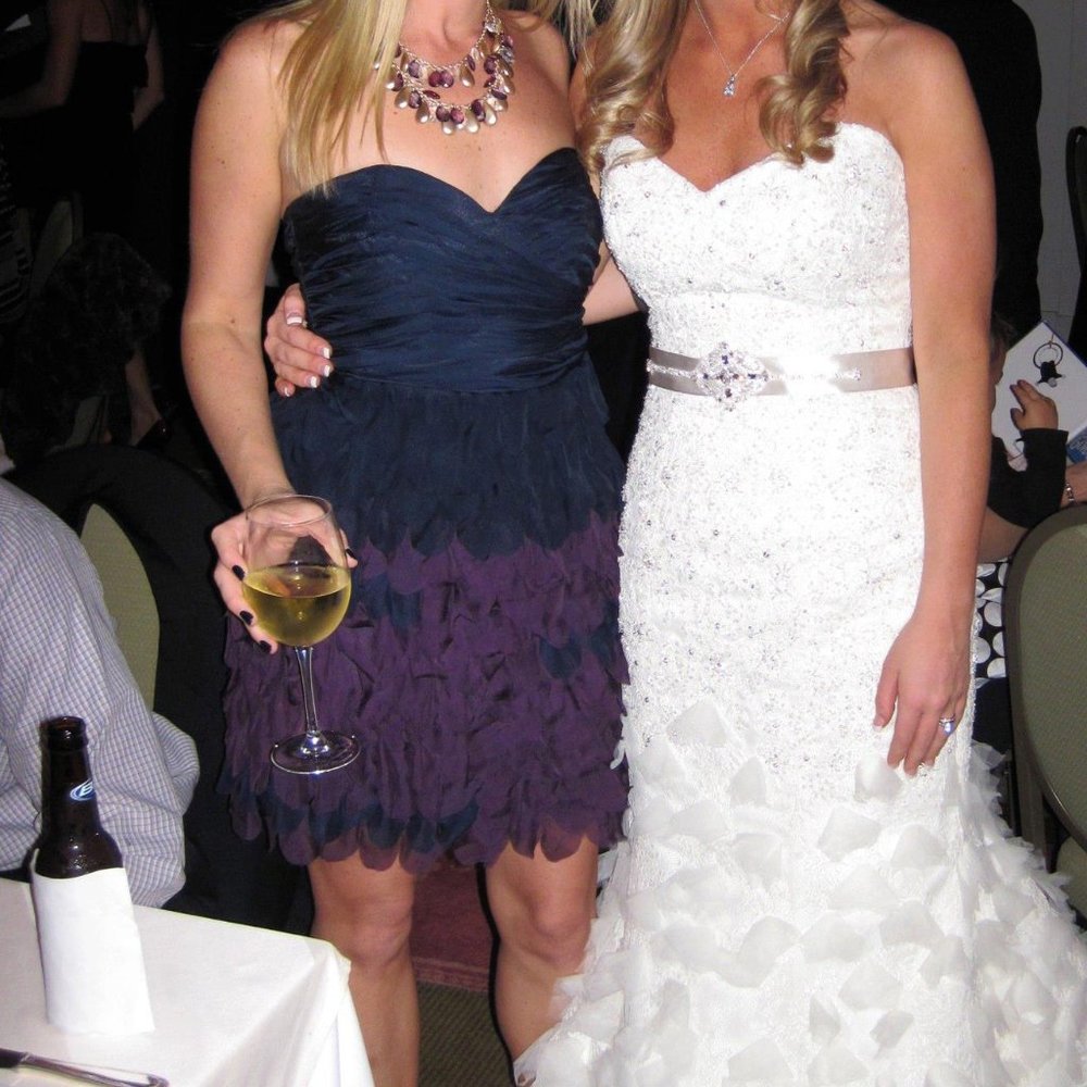 ABS Navy & Purple cocktail dress